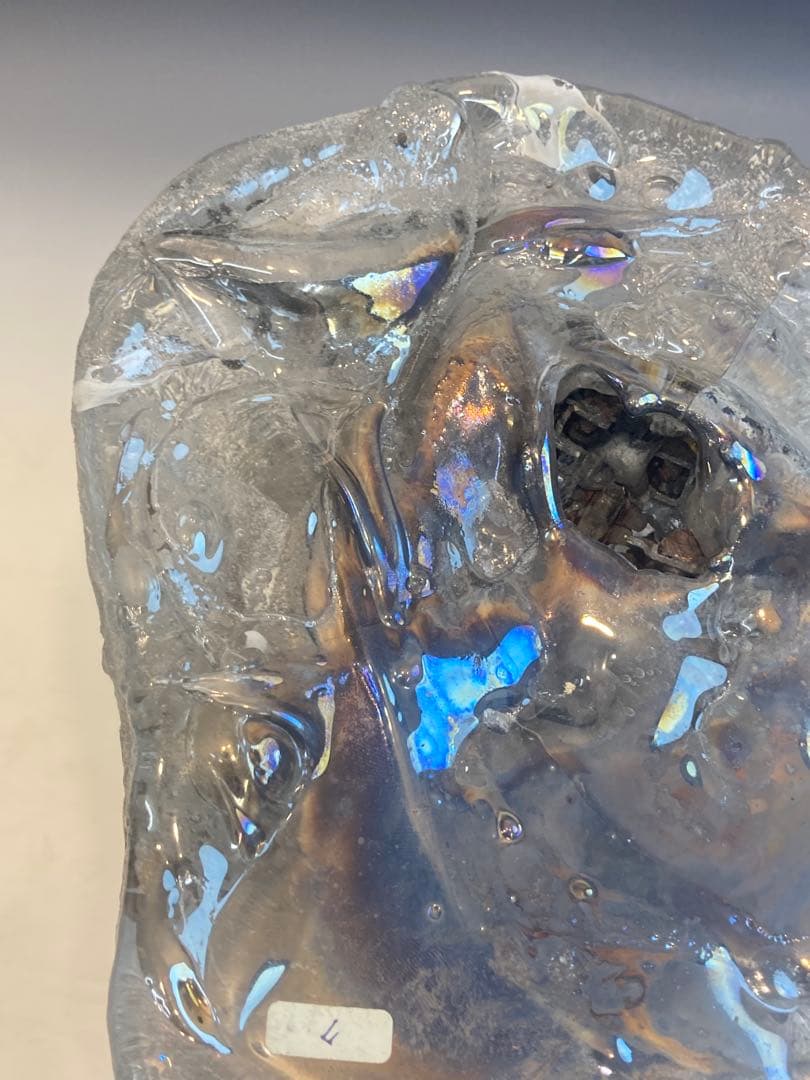 鯉江良二 作 「MASK」ガラス作品 共箱 希少作品 キズあり