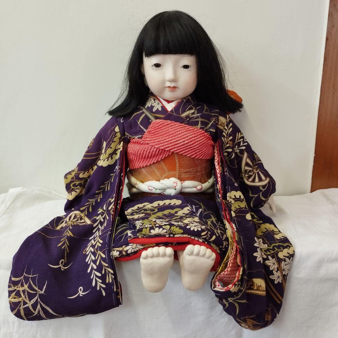 市松人形 日本人形 アンティーク 女の子 着物 ビスクドール