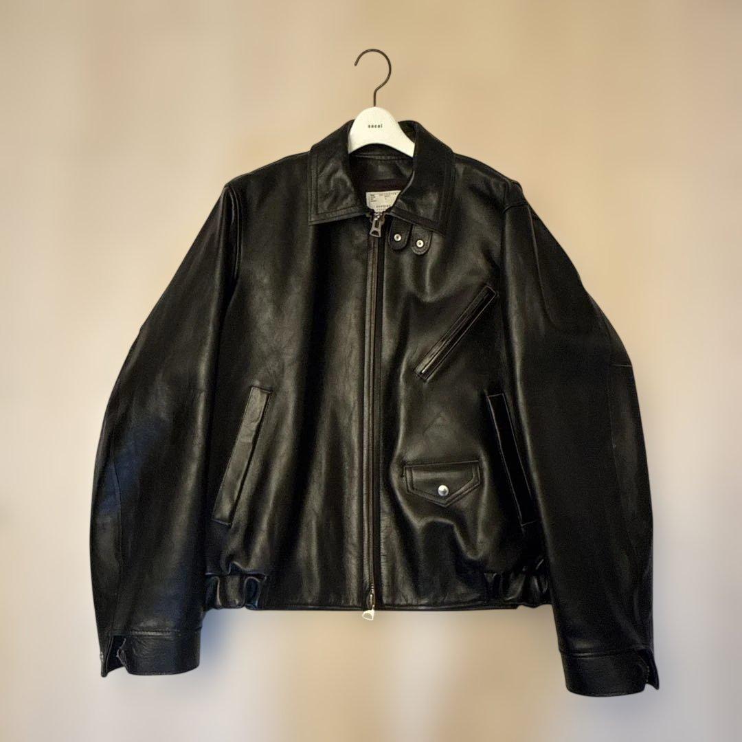 25ss Sacai サカイ レザージャケット SIZE:3