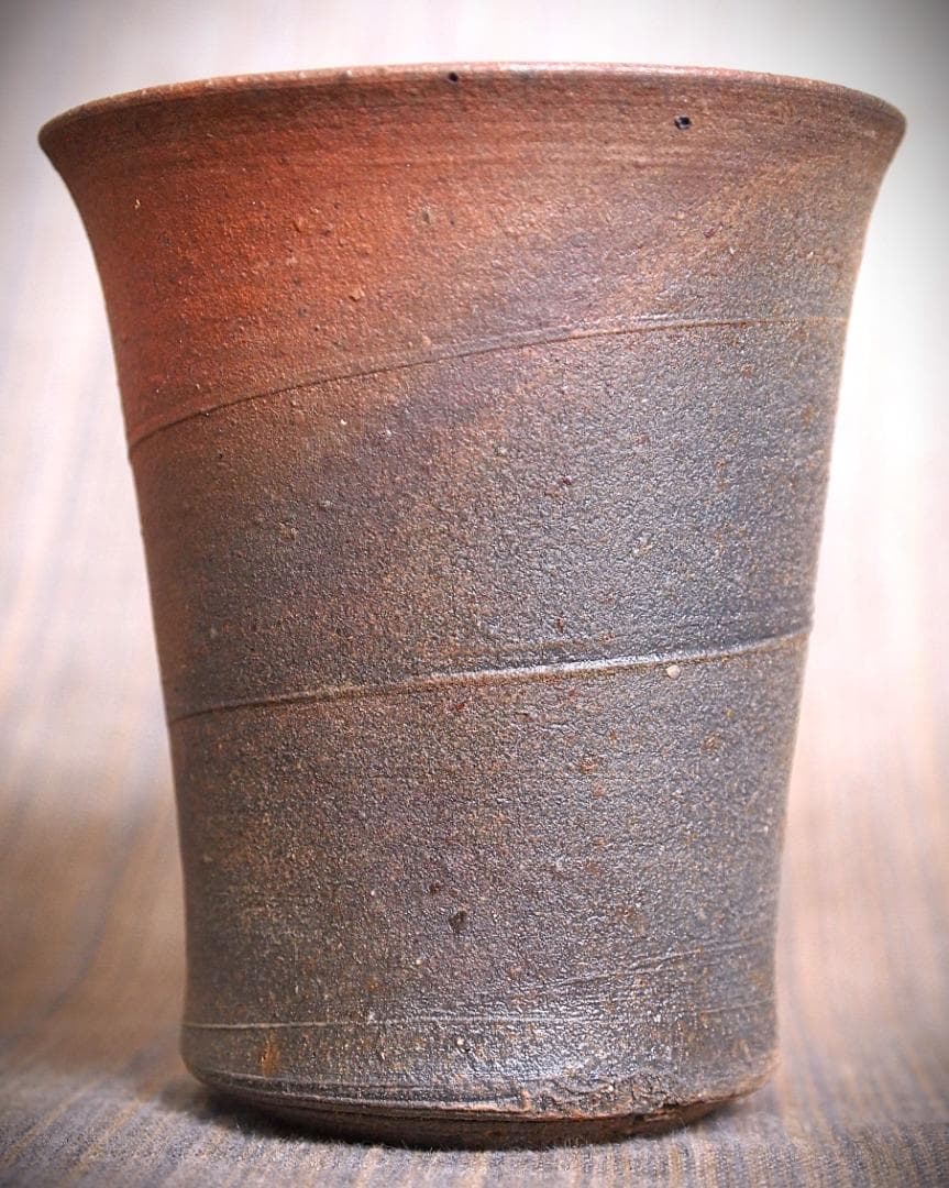 人気作家★中里隆★唐津南蛮麦酒器B★緋色