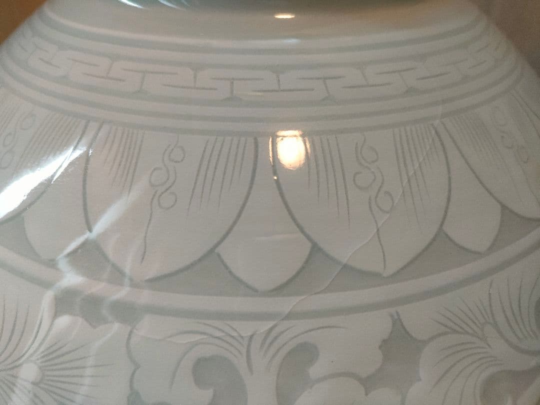 青磁　花瓶　壺　韓国　大きい壺 値下げしました