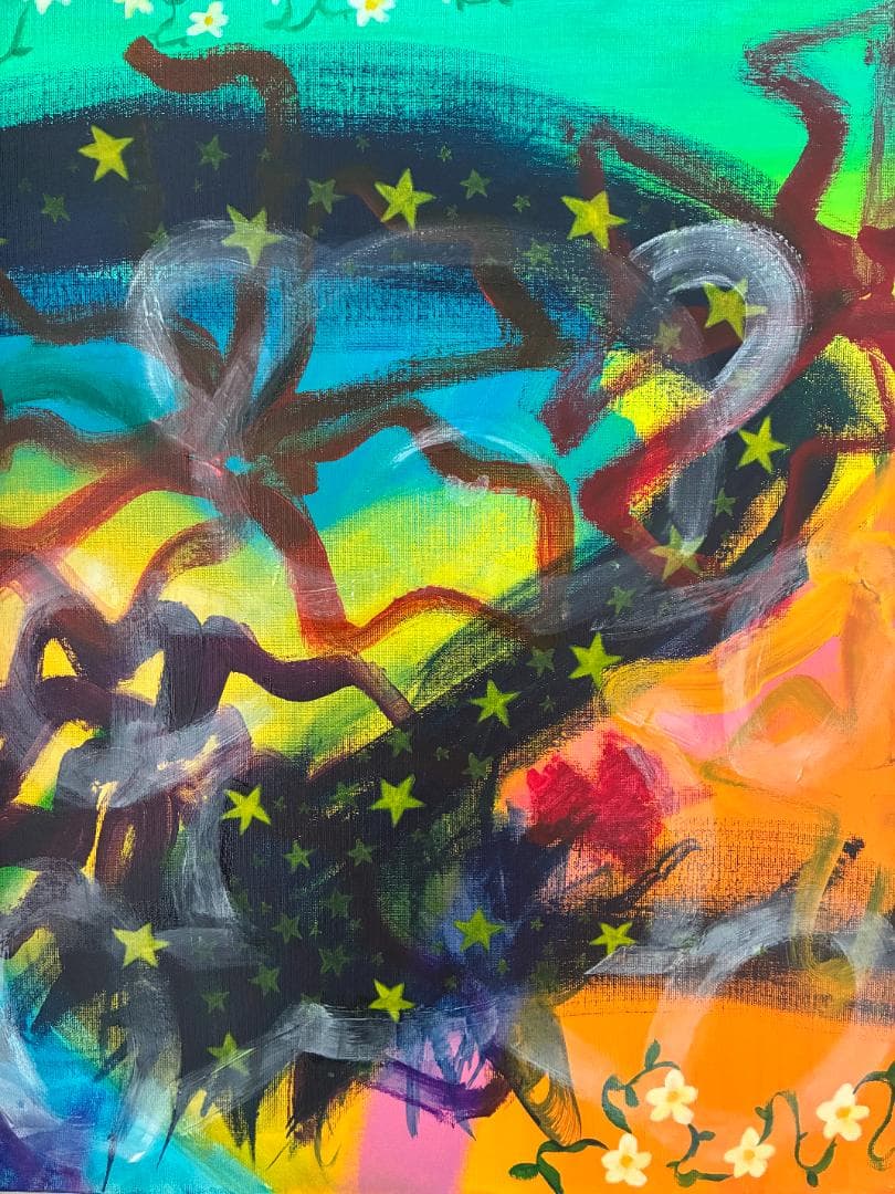 RENA F15サイズ 原画 絵 アート 抽象画 アクリル画 キャンバス