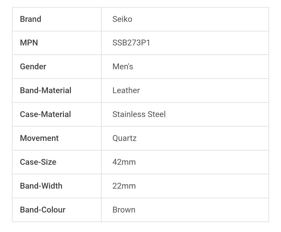 【最終値下げ】セイコー Seiko chronograph SSB273P1