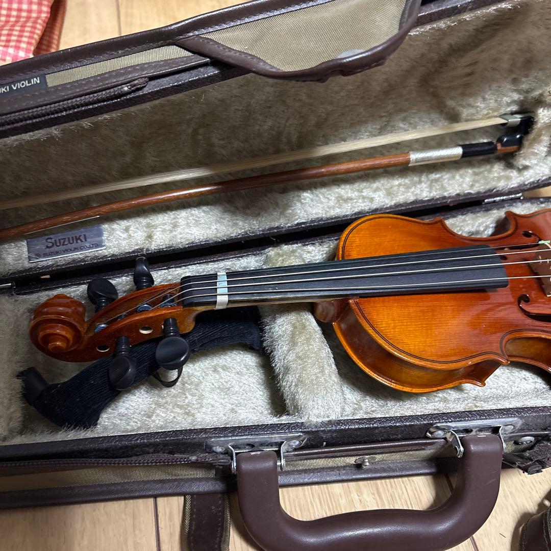 スズキバイオリンNO200セット子供用1/16中古品　弓・ハードケース付き