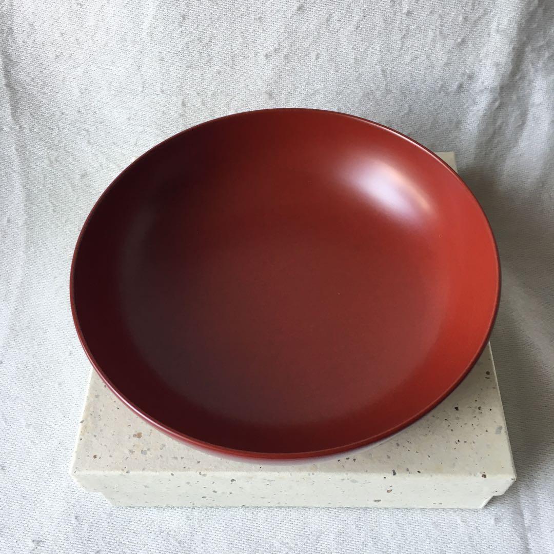 浄法寺塗　平鉢　6寸　純国産漆　安比塗漆器工房　約18㎝×約5.5㎝　新品未使用