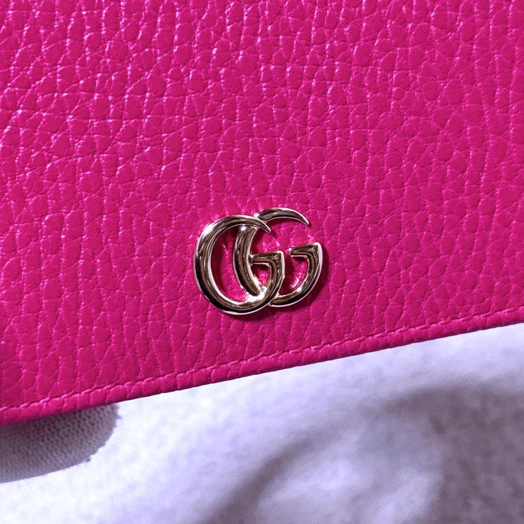 【未使用】GUCCI 折り財布 プチマーモント GG ゴールド金具 小銭入れ