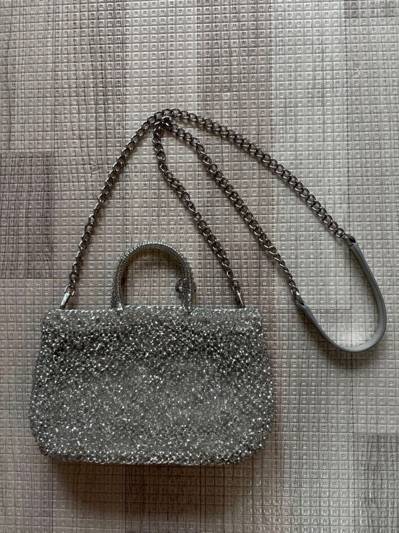 アンテプリマショルダーバッグ シルバー