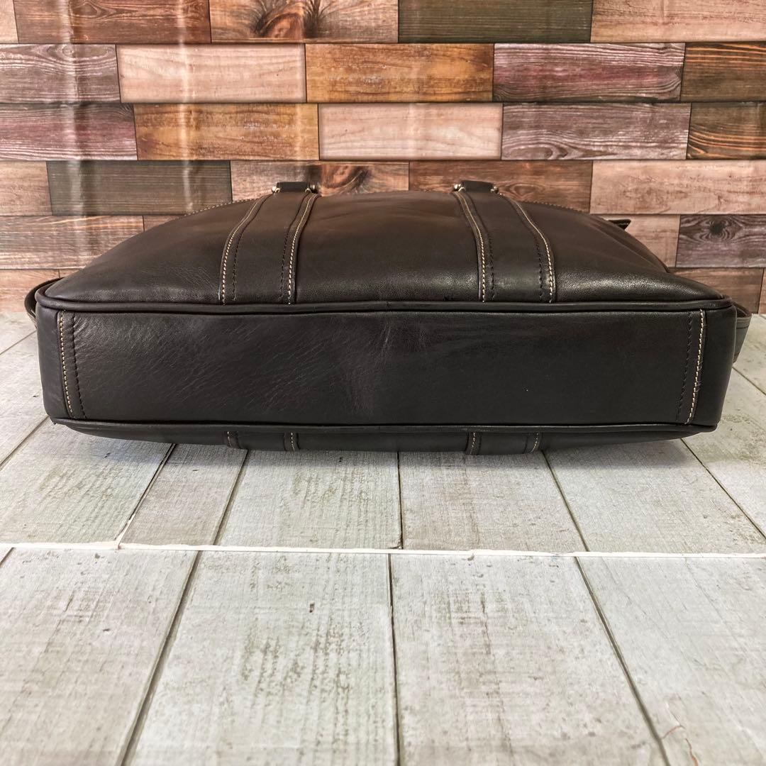 コーチ　COACH　ビジネスバック　2way オールレザー　ブラック　A4可　黒