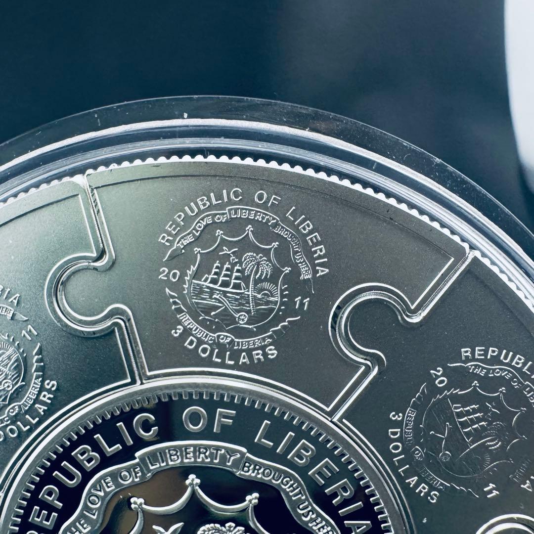 銀貨 使徒ヨハネの福音書 ジグソーパズル型 8枚セット プルーフ カメオ