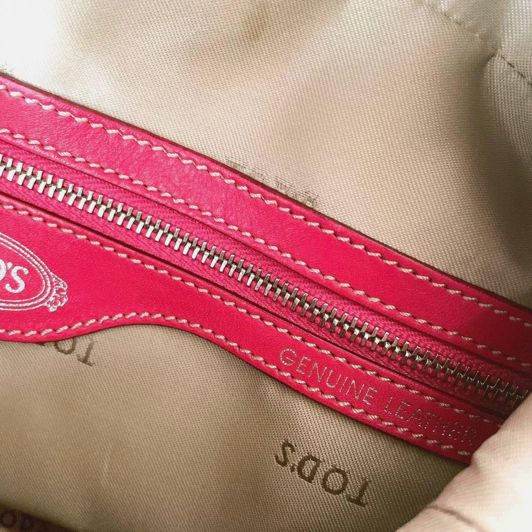 希少⭐︎TOD'S D-Styling ピンクレッド 2way ショルダーバッグ