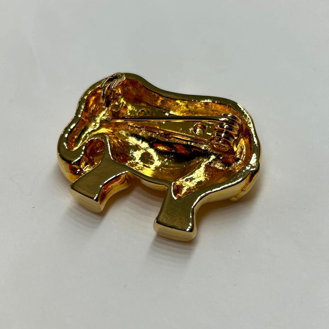 doghorsetiger様✨エルメス✨エレファント ブローチ ゴールド