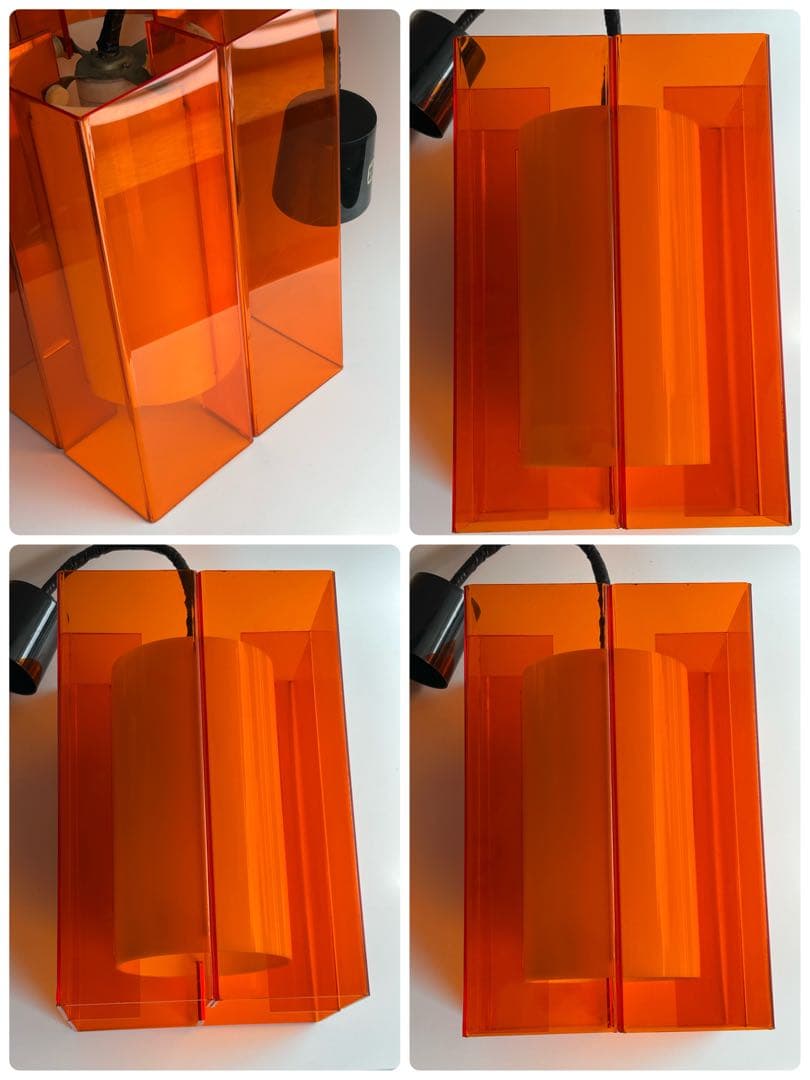 ヴィンテージ　アクリル　オレンジ　ペンダントライト　ナショナル　照明　昭和レトロ