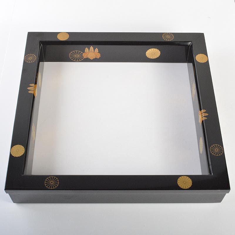 茶道具　蒔絵師　村田宗覚作　高台寺蒔絵　炉縁　共布共箱　C　R7431B