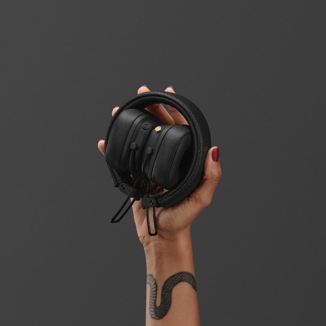 超美品 Marshall MAJOR V ブラック ワイヤレスヘッドホン