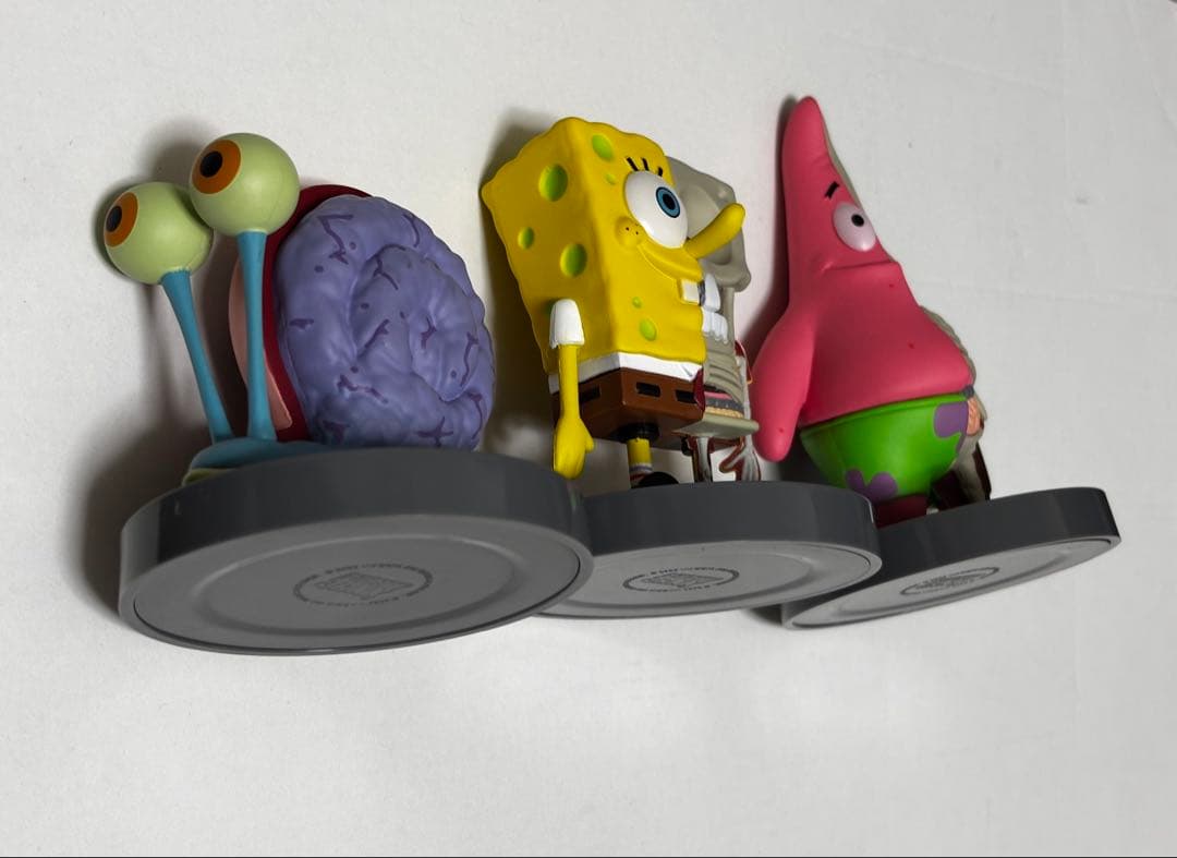 スポンジボブ Mightyjaxx 解剖学的フィギュア 3体セット