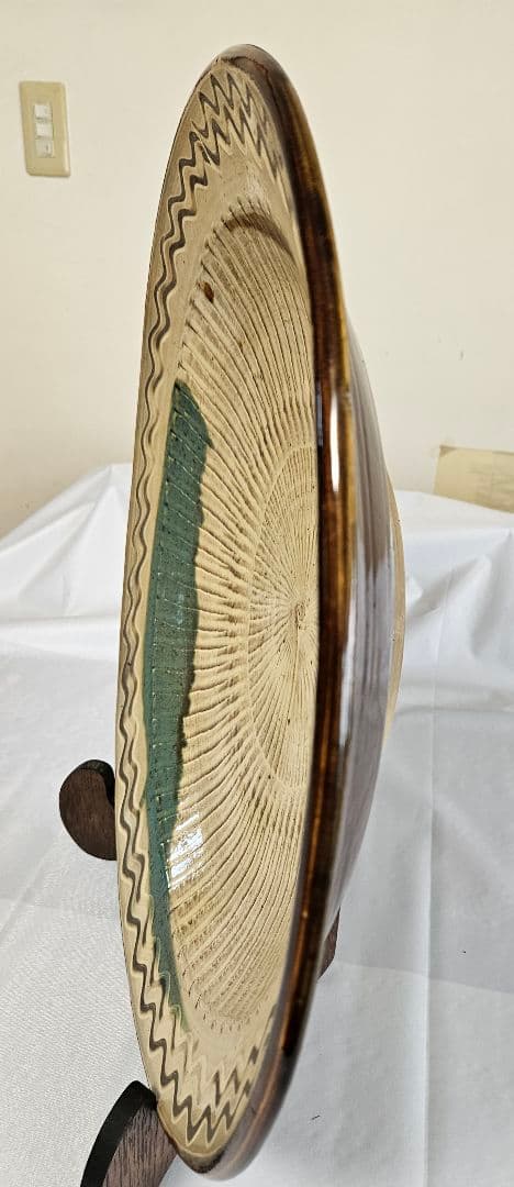 小鹿田焼　大皿　特大　50cm　骨董