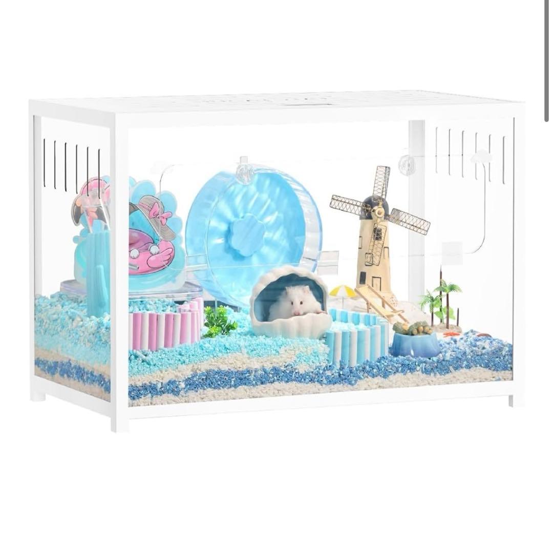 専用ハムスター ブカスターゲージ80cm 回し車 給水器 ほぼ未使用