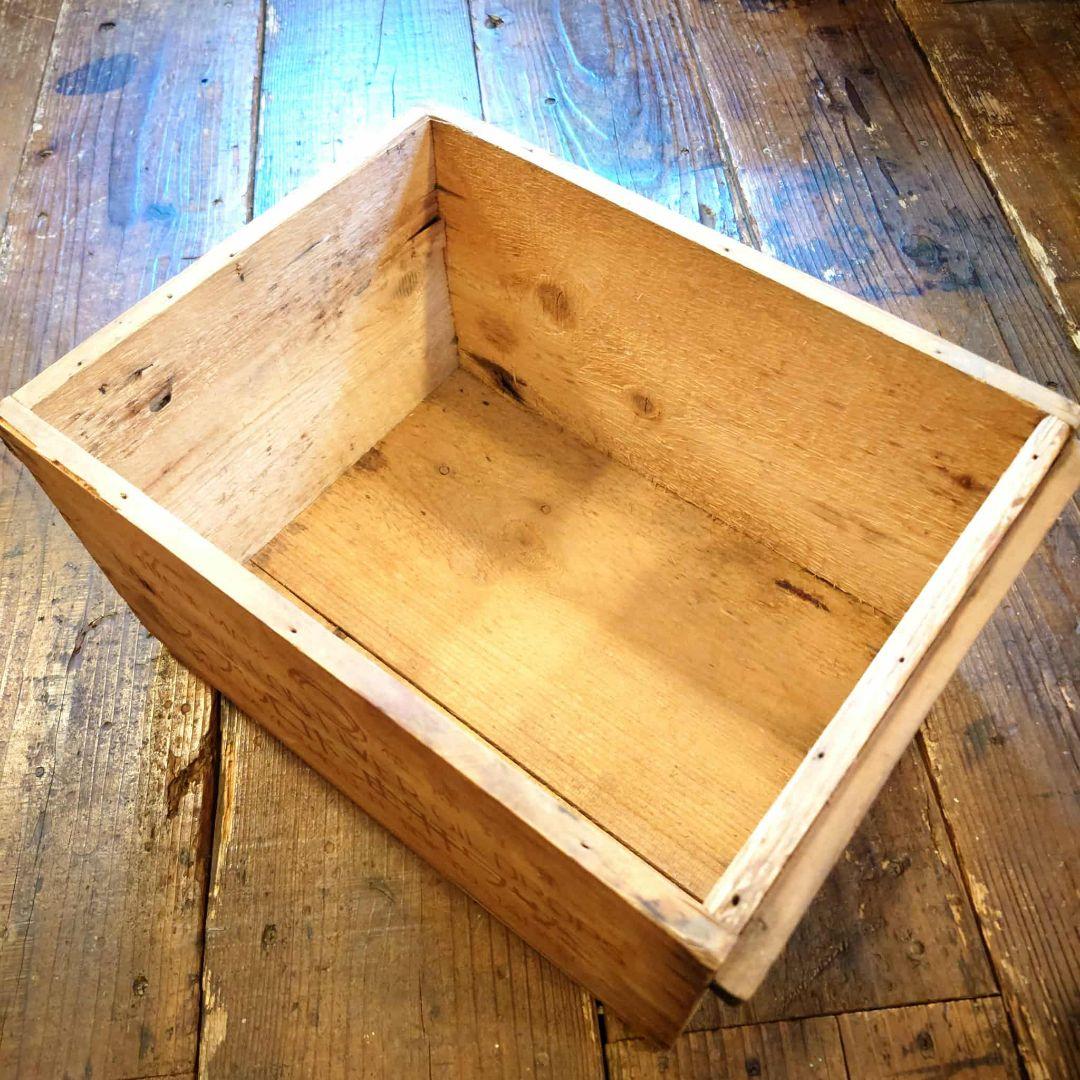 ミツワ肝油ドロップ　木箱　明治時代　アンティーク　インダストリアル　古木