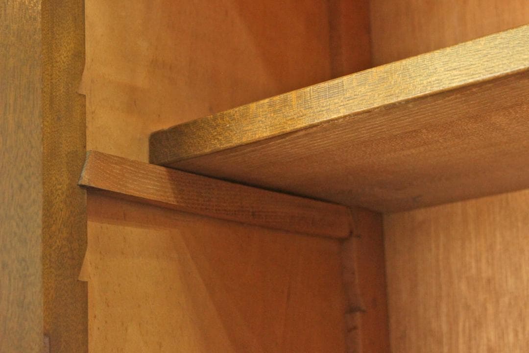 レトロ ガラスキャビネット 本箱 収納 食器棚 ダイヤガラス 引き出し 2杯