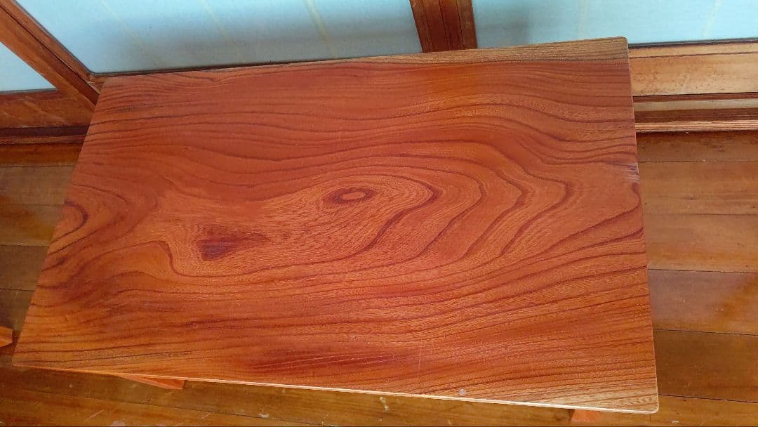 値下げ！昭和レトロ 古家具 木製　引き出し付　けやき　欅　座机　アンティーク