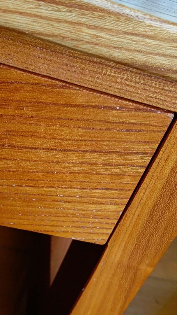値下げ！昭和レトロ 古家具 木製　引き出し付　けやき　欅　座机　アンティーク