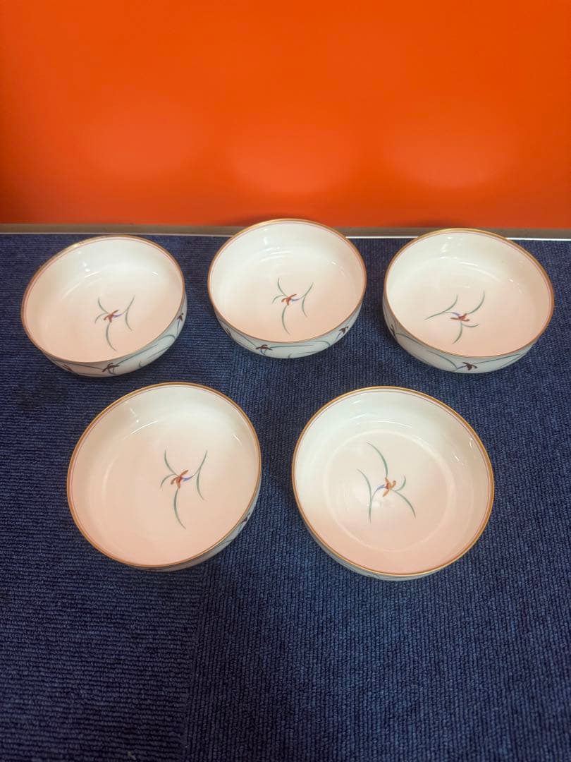 1703 香蘭社　リンドフィールド　小鉢　5客　金彩　未使用