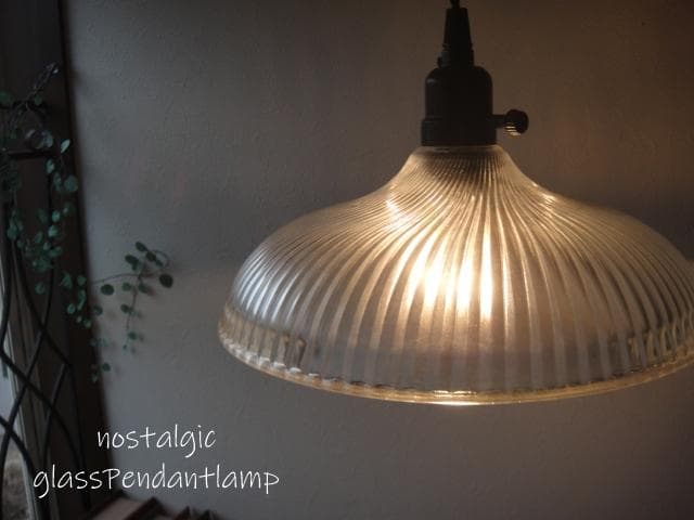 2台　ガラスのペンダントライトシーリングカバーありペンダントランプ