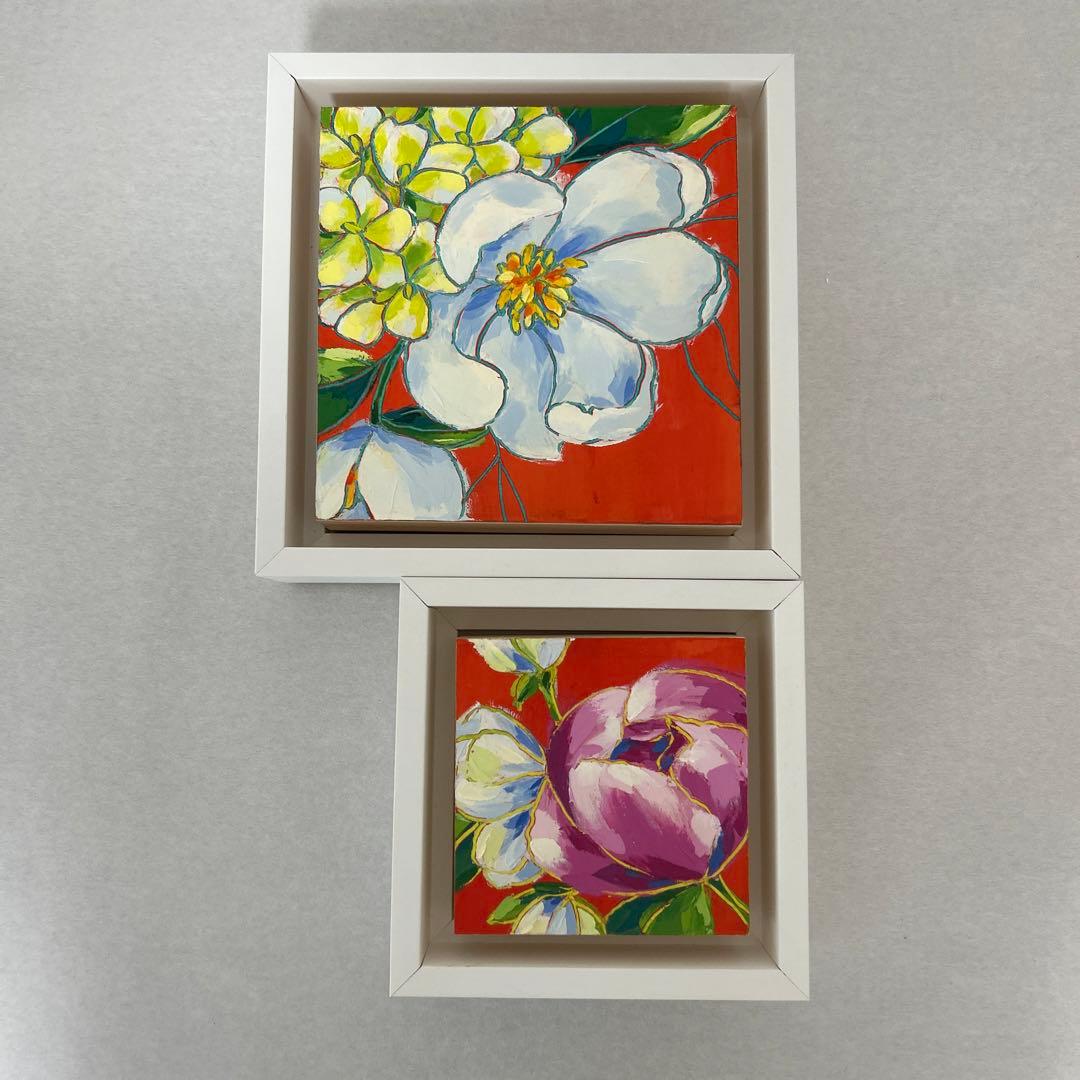 絵 花 フラワー アート 海外作家 2点