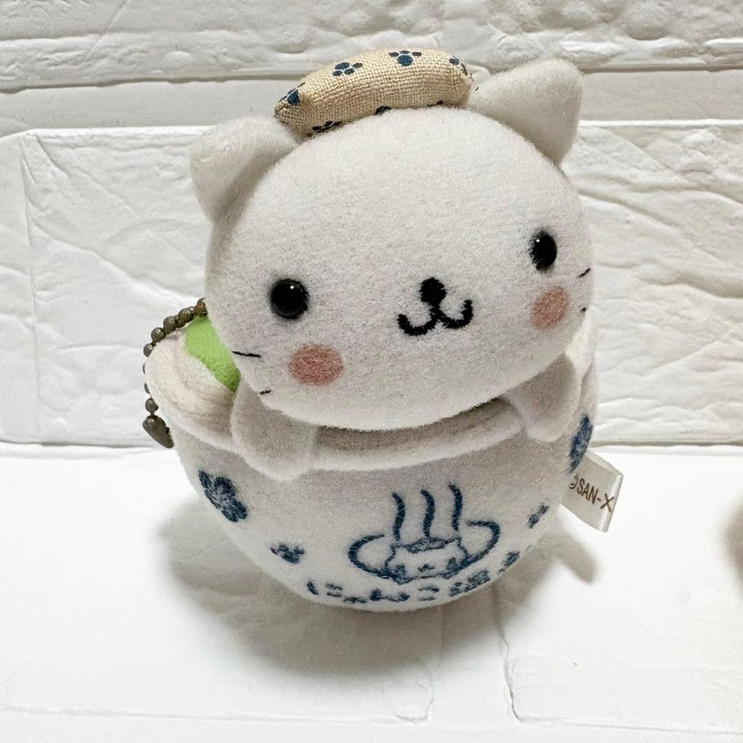 希少　当時物　サンエックス　にゃんにゃんにゃんこ　にゃんこ温泉　お茶　ぬいぐるみ