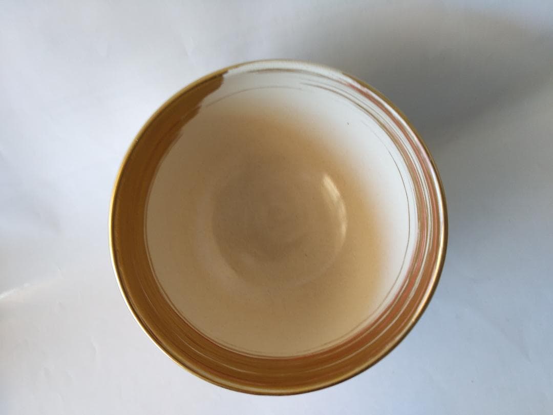 京焼 田中寿宝 作 仁清写 金襴 刷毛目 茶碗 茶道具 共箱 共布 栞 美品