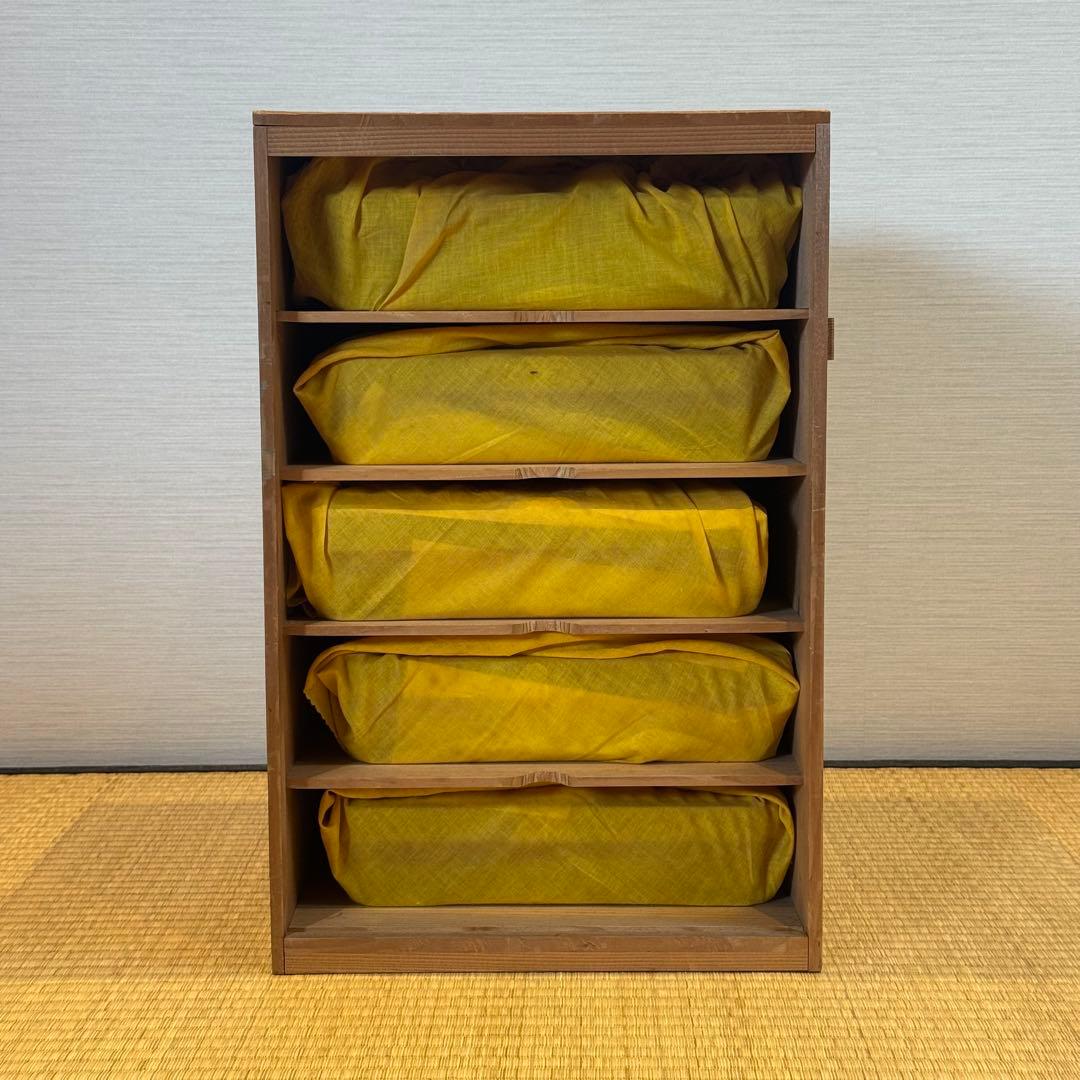 輪島塗 松華堂 溜塗 弁当箱 五段一組 共箱 美品 未使用