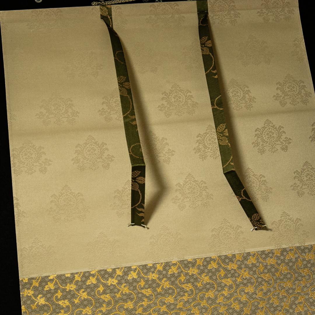 掛軸-1598　雪舟等楊　国宝「秋冬山水図」　手摺木版画　限定200部の88番