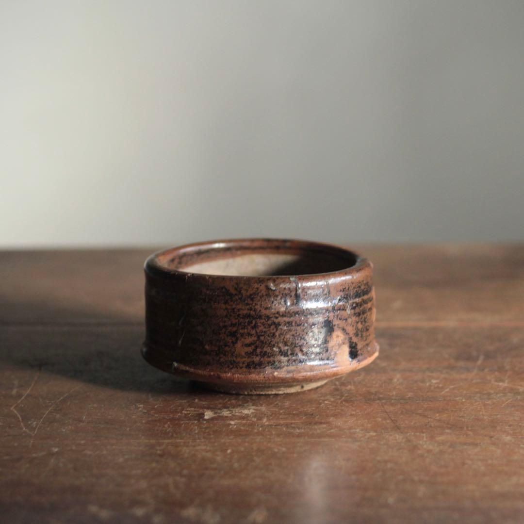 鉄釉 半筒 茶碗 野香炉 古美術 古道具 アンティーク