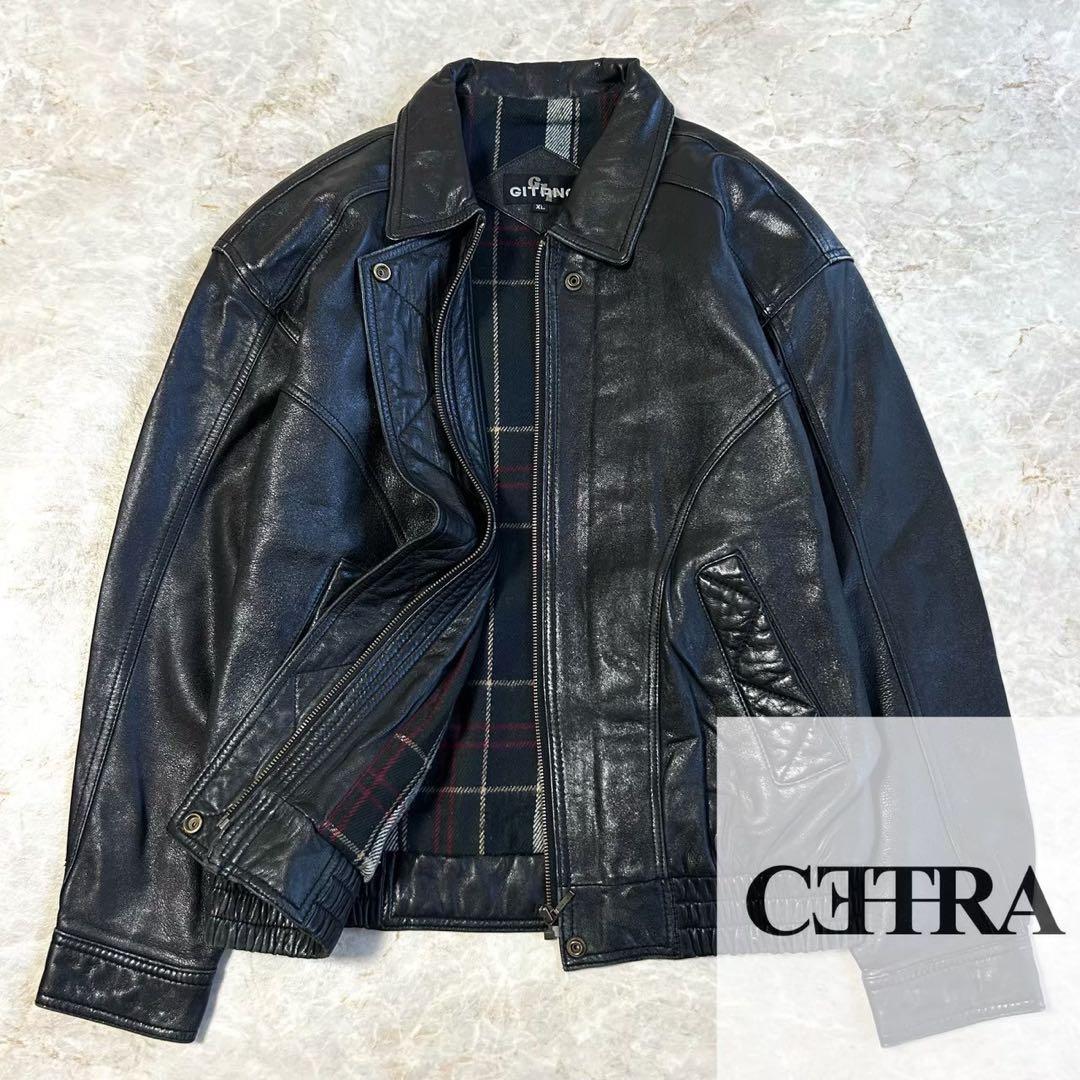 羊革 シープスキン ショート丈 レザー ボンバージャケット ブルゾン フライト