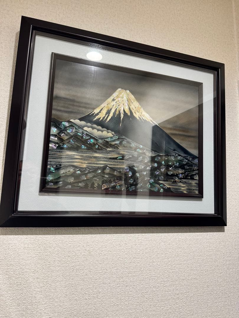 螺鈿山富士額 和室飾り額
