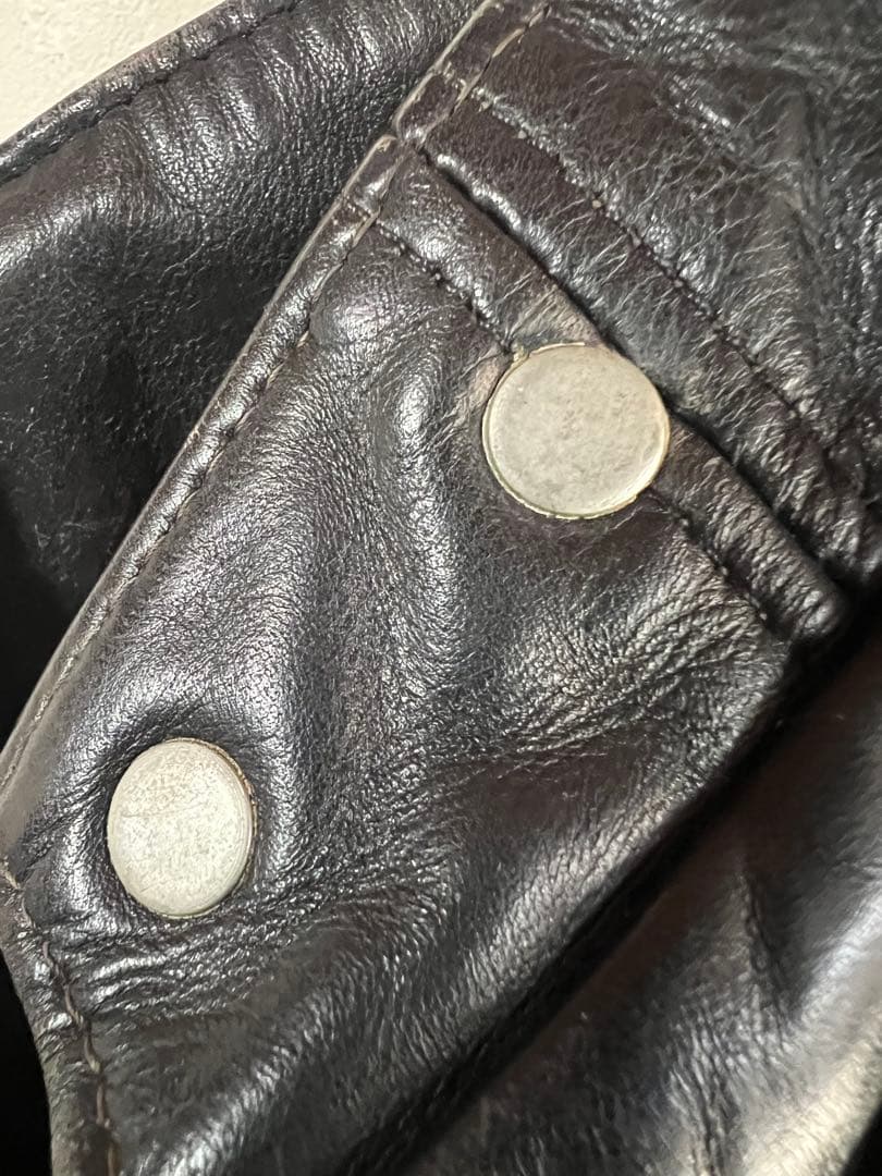 【古着】レザー シングルライダースジャケット