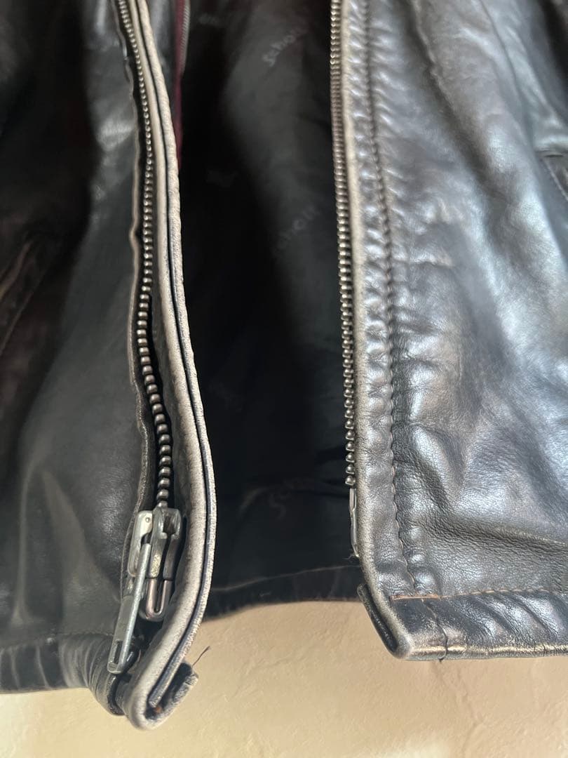 【古着】レザー シングルライダースジャケット