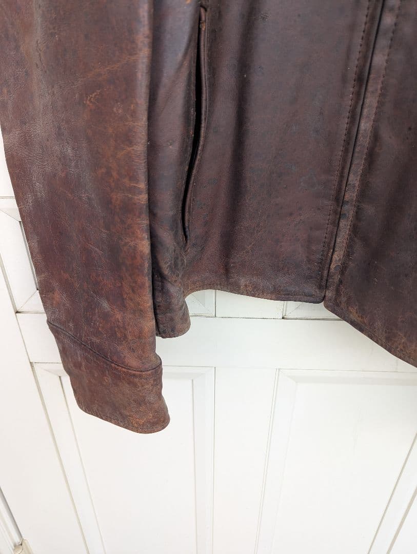 AEROLETHER Co ホースハイドsize38シングルライダース