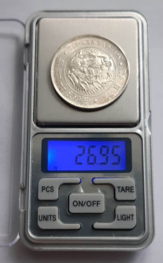 【準特年/美品】明治11年 大型 新1円銀貨