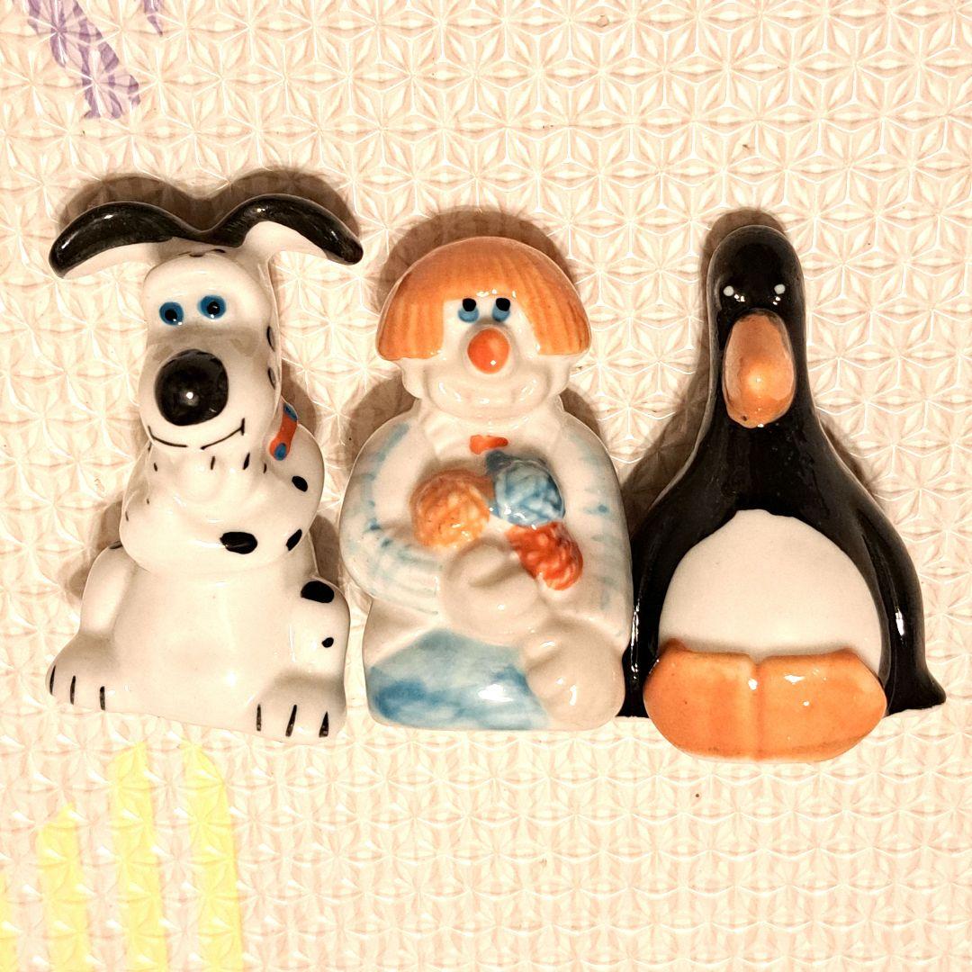 ウォレスとグルミット　陶器フィギュア　置物セット Wallace&Gromit
