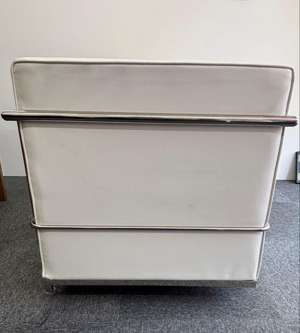 ル・コルビジェ リプロダクト 2人掛け LC2 ソファ ホワイトレザー