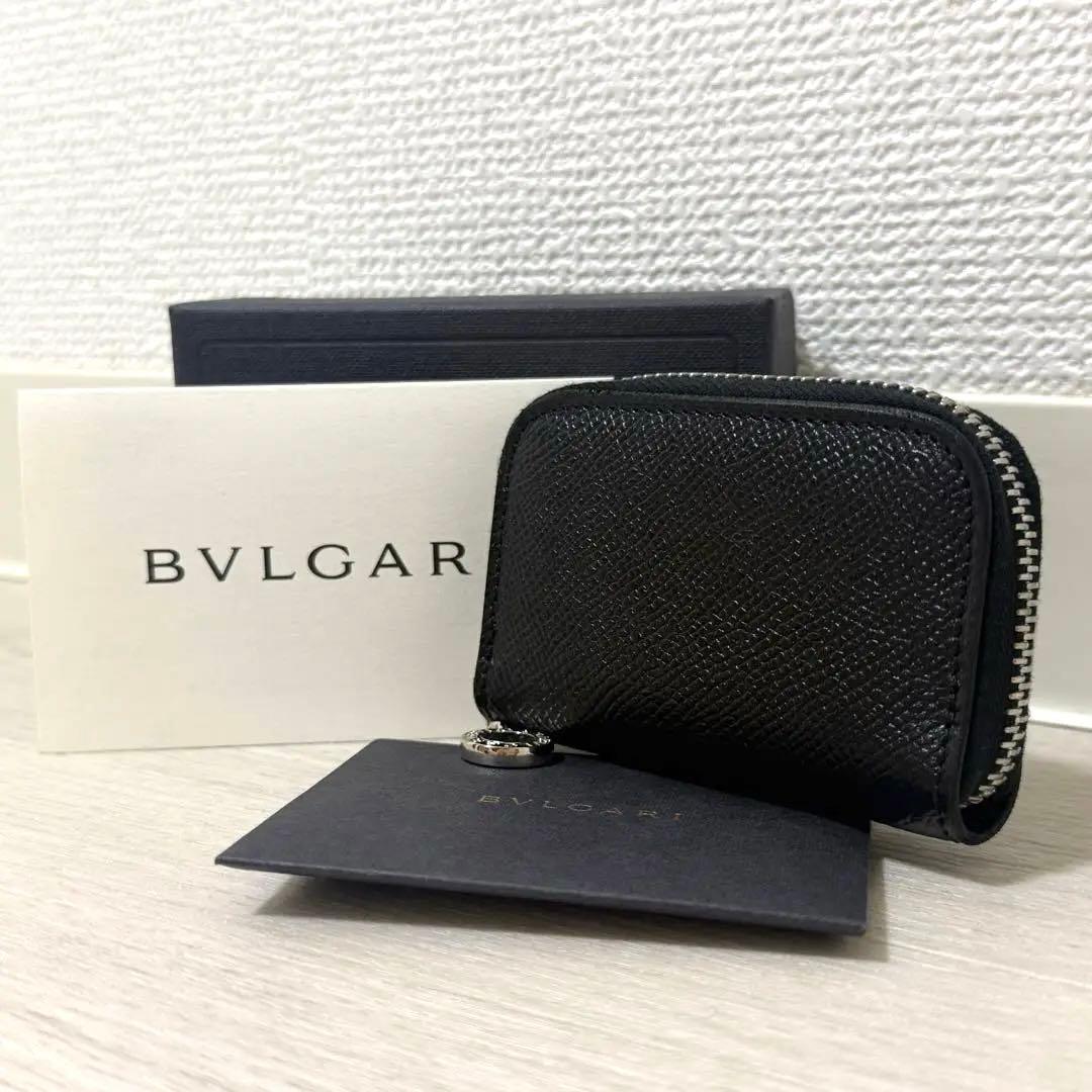 【未使用保管品】BVLGARI ブルガリ ブラックレザー スマートキーケース