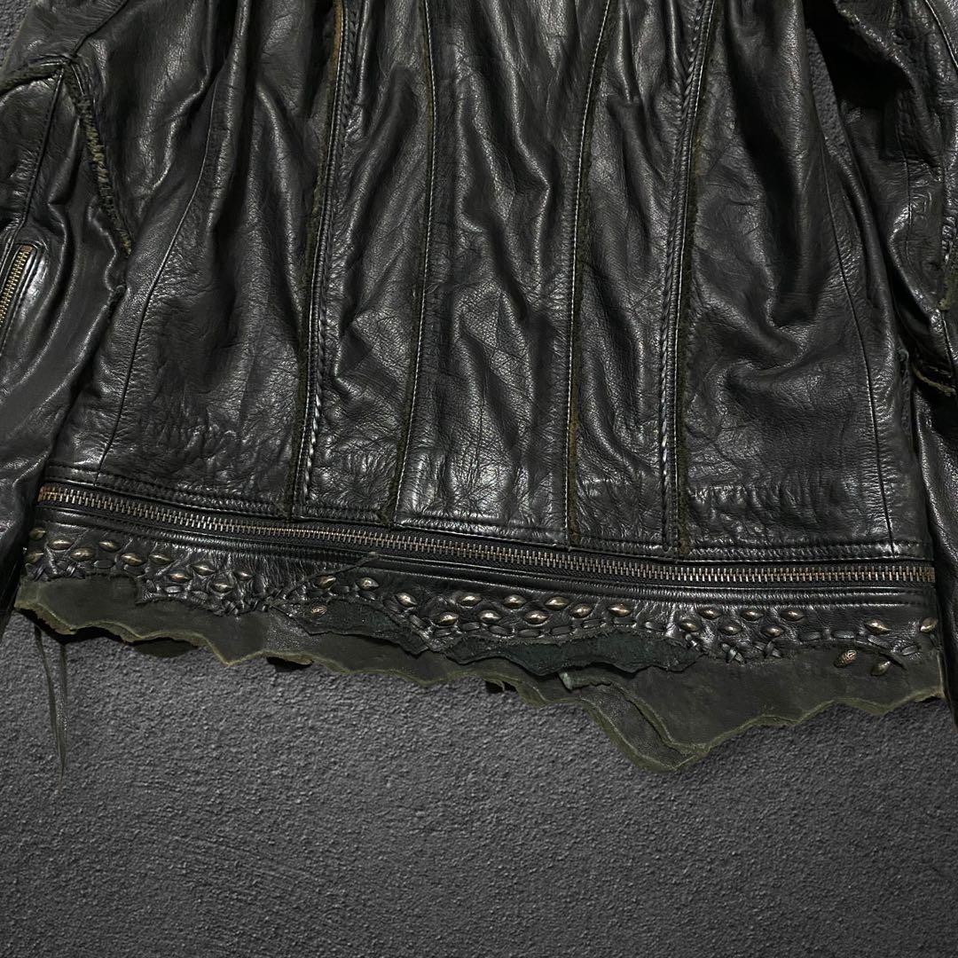 ジャケット・アウター 14th addiction crocodile leather jacket