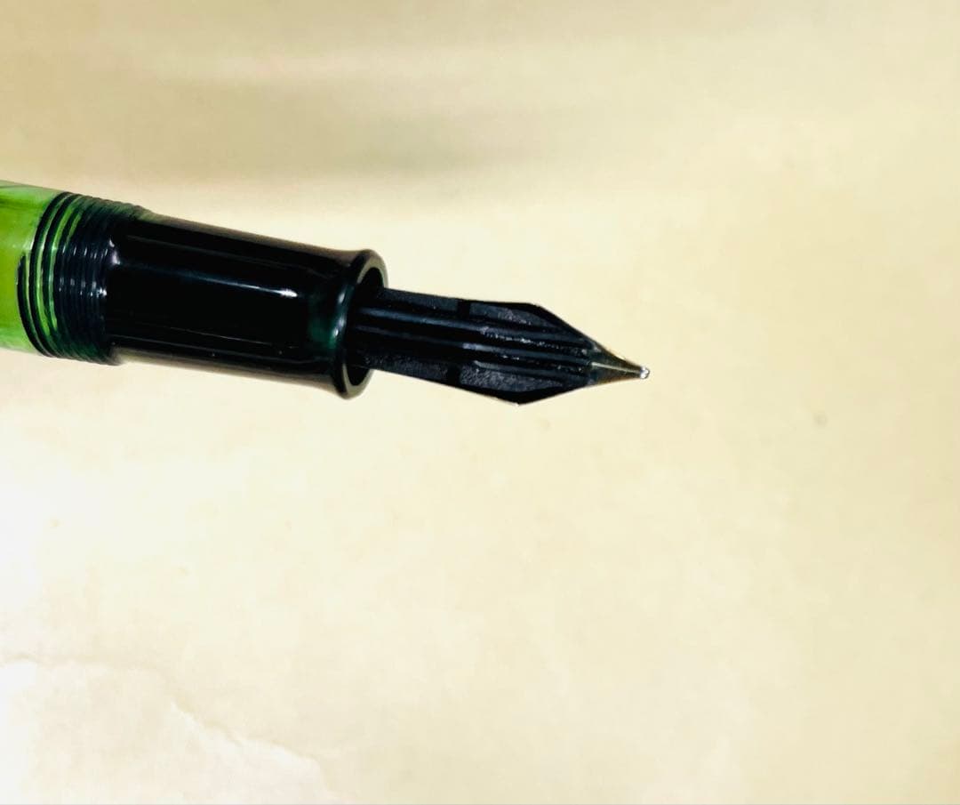 最後の値下 万年筆 ペリカン 100N グリーン pelikan 字幅BB
