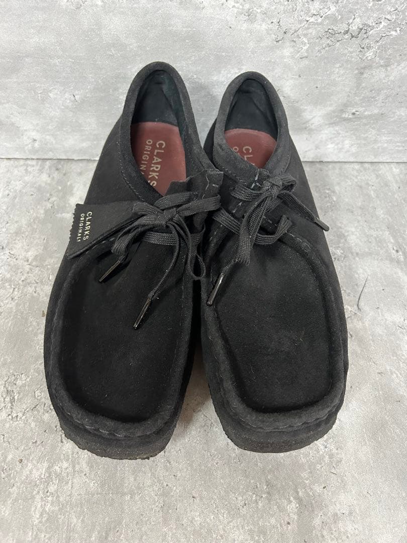 CLARKS クラークスオリジナルズ　ワラビー 黒 スエード　26.5