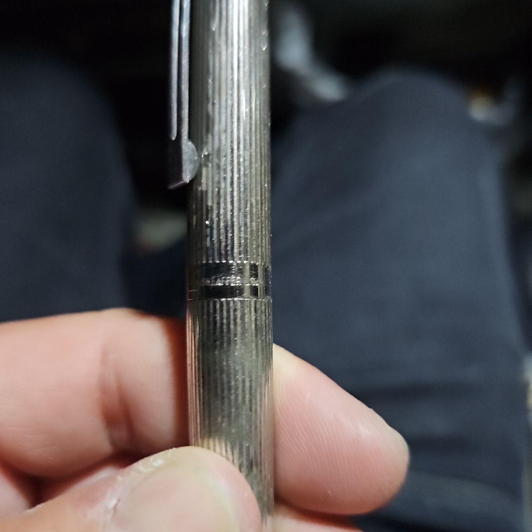 ☆希少☆シルバー ストライプ模様 万年筆