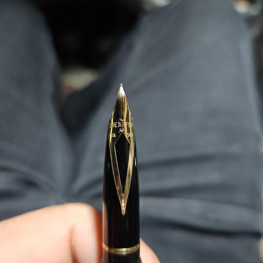 ☆希少☆シルバー ストライプ模様 万年筆