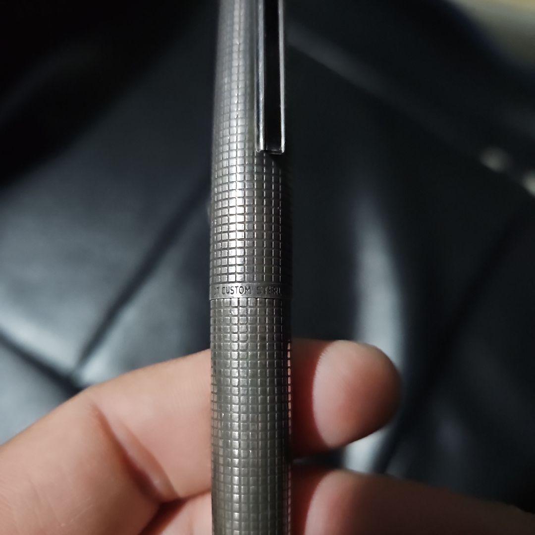 ☆希少☆シルバー ストライプ模様 万年筆