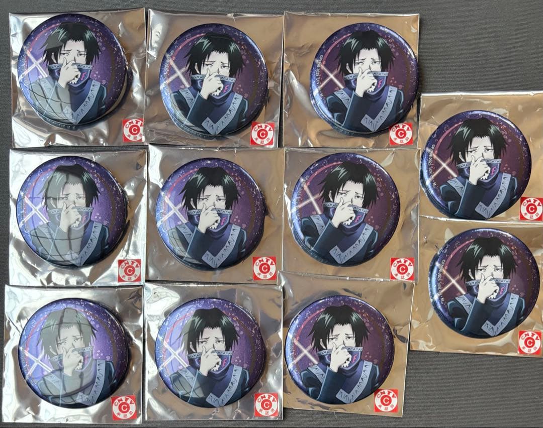 ハンターハンター　フェイタン　グリッター缶バッジ　セット　ジャンプフェスタ