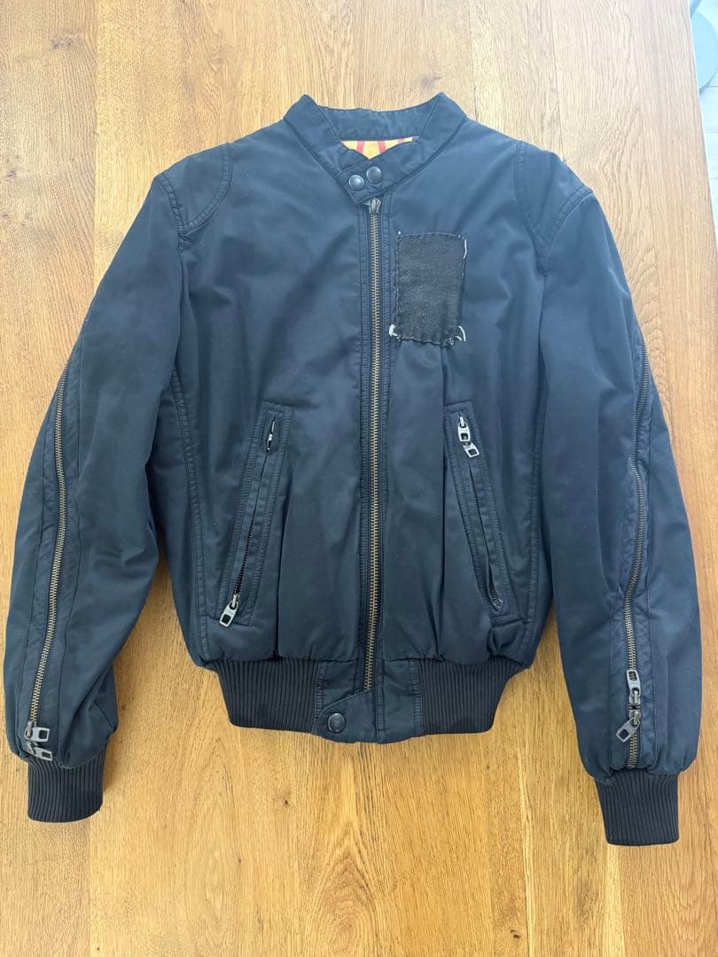 グリフィン　黒 ボンバージャケット ジッパー付き